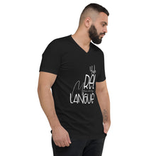 Load image into Gallery viewer, Unisex Short Sleeve V-Neck T-Shirt Mauvais Langue
