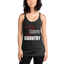 Load image into Gallery viewer, Women&#39;s Racerback Tank my country your country
