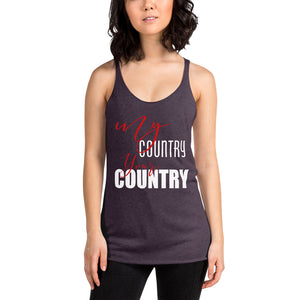 Women's Racerback Tank my country your country