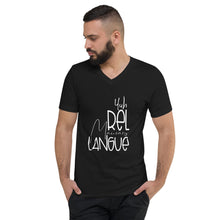 Load image into Gallery viewer, Unisex Short Sleeve V-Neck T-Shirt Mauvais Langue
