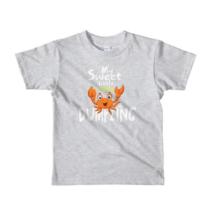 Short sleeve kids t-shirt curry crab and dumpling