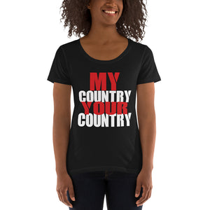 Women Scoopneck T-Shirt my country your country